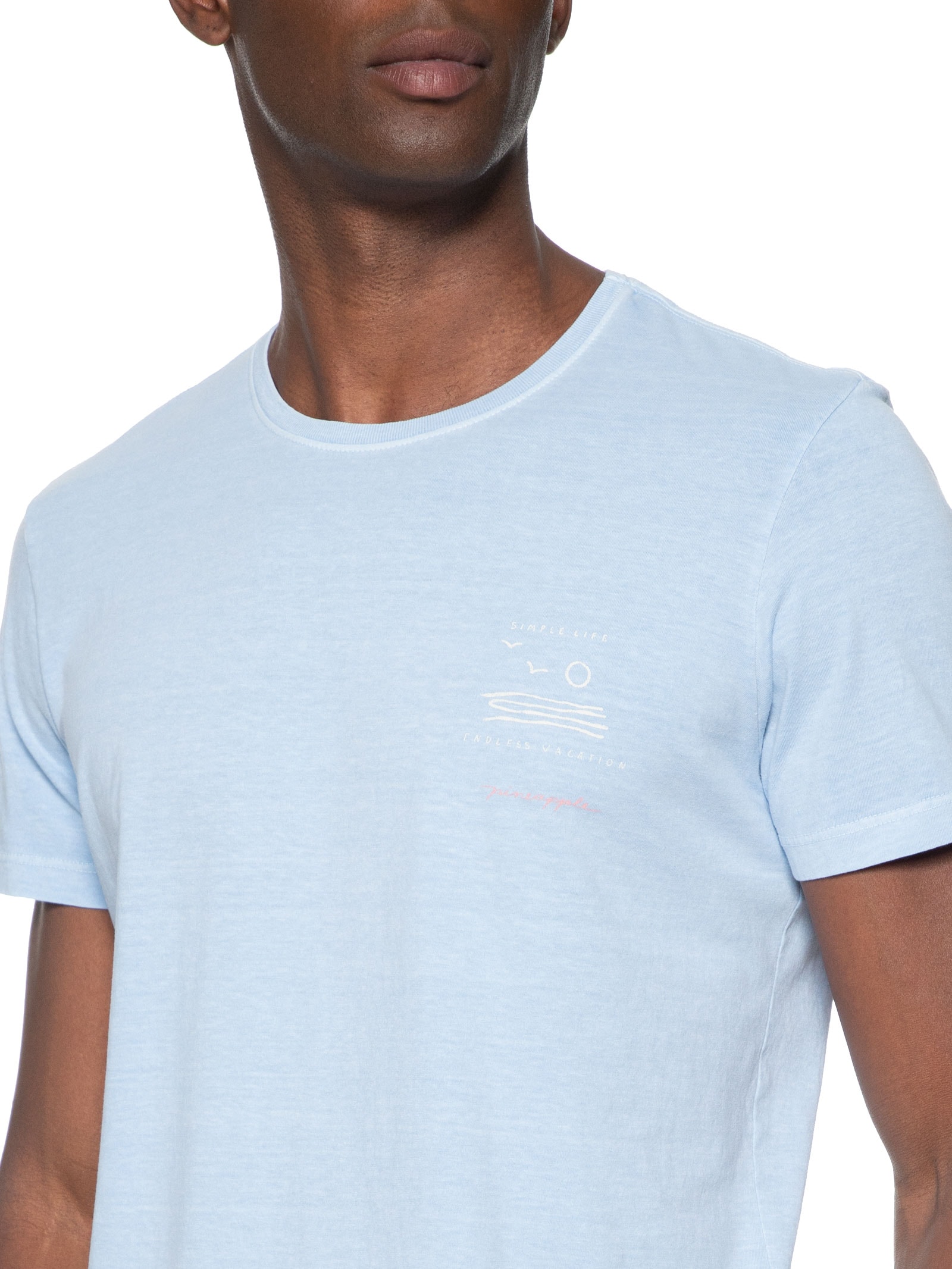 Camiseta Masculina Silkada View Azul Pineapple