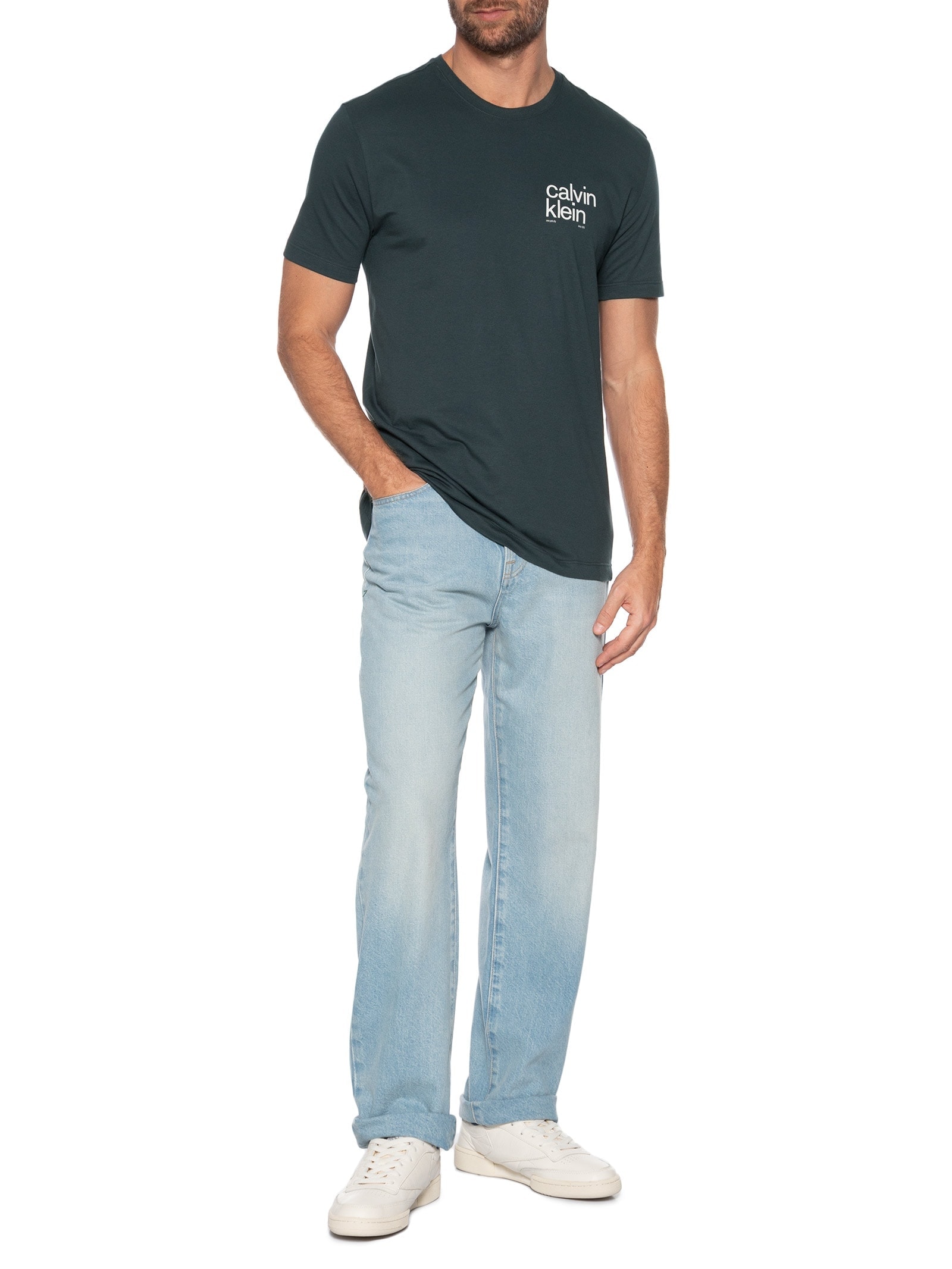 Camiseta Masculina Since 1978 Azul Calvin Klein - White Label