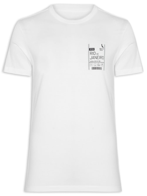 Camiseta Masculina Slim Born To Be Carioca Rj – Branco