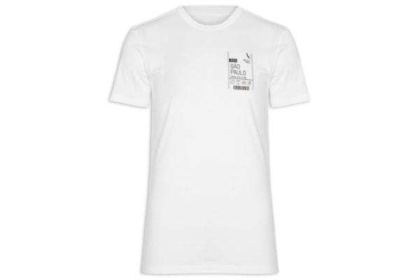 Camiseta Masculina Slim Born To Be Firmeza Sp - Branco