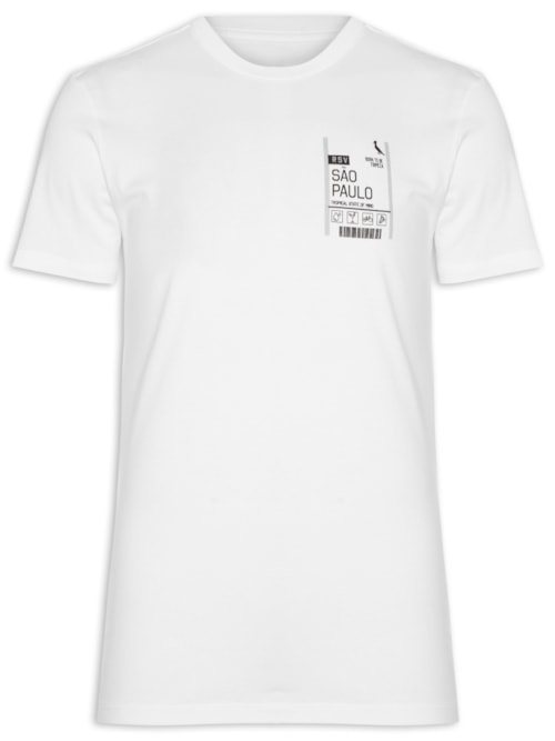 Camiseta Masculina Slim Born To Be Firmeza Sp – Branco