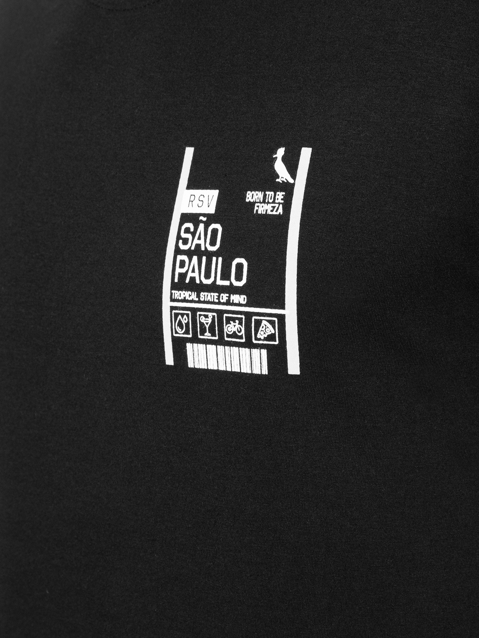 Camiseta Masculina Slim Born To Be Firmeza SP Preto Reserva