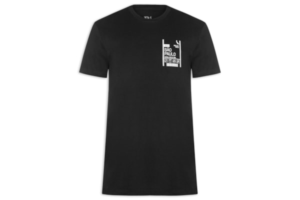 Camiseta Masculina Slim Born To Be Firmeza SP - Preto