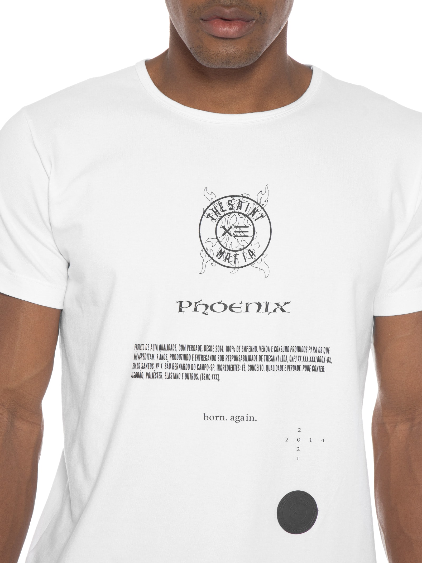 ☆*☆様 1PIU1UGUALE3 THE SAINT MAFIA Tシャツ The Saint Mafia - Camiseta Masculina Slim - Branco
