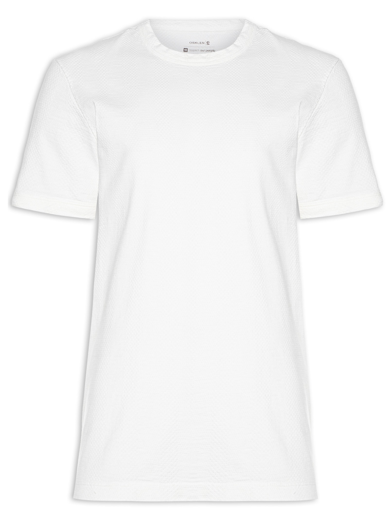 Camiseta Masculina Slim Color Branco  Osklen