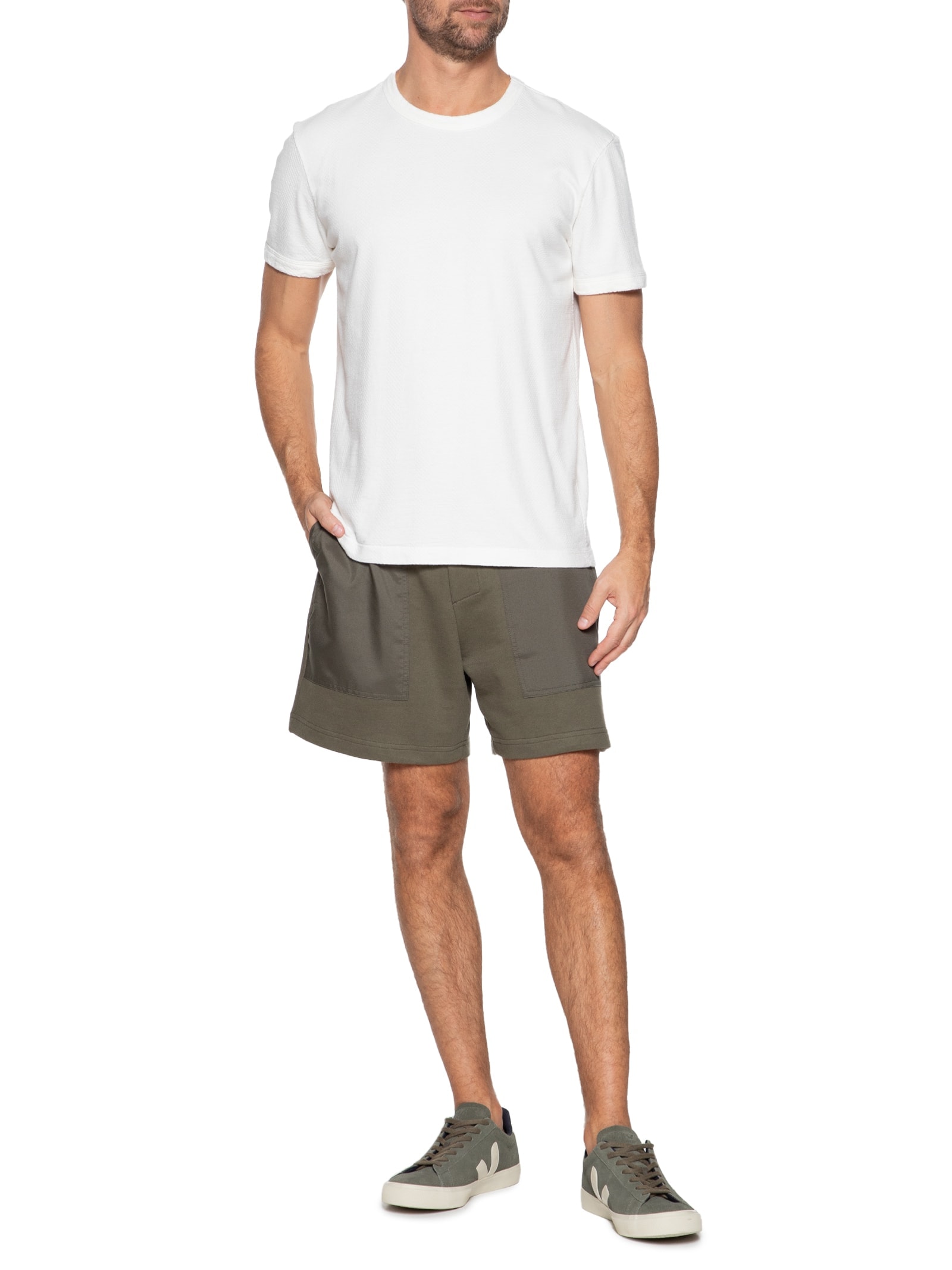 Camiseta Masculina Slim Color Branco  Osklen