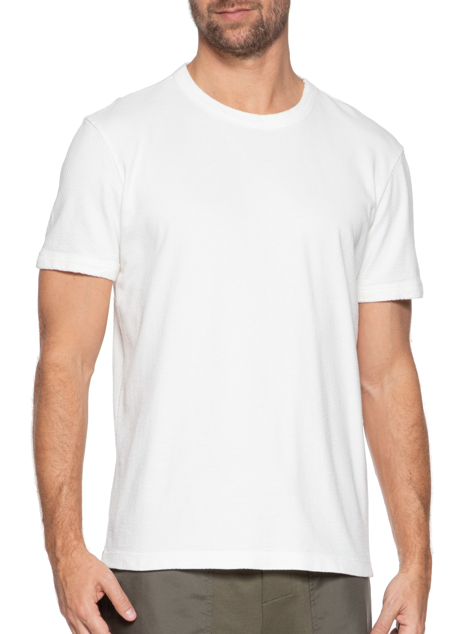 Camiseta Masculina Slim Color Branco  Osklen