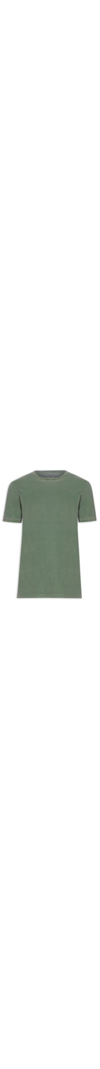 Camiseta Masculina Slim Color Manga Curta - Verde