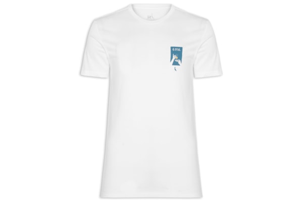 Camiseta Masculina Slim Estampada Copinho 6am - Branco 