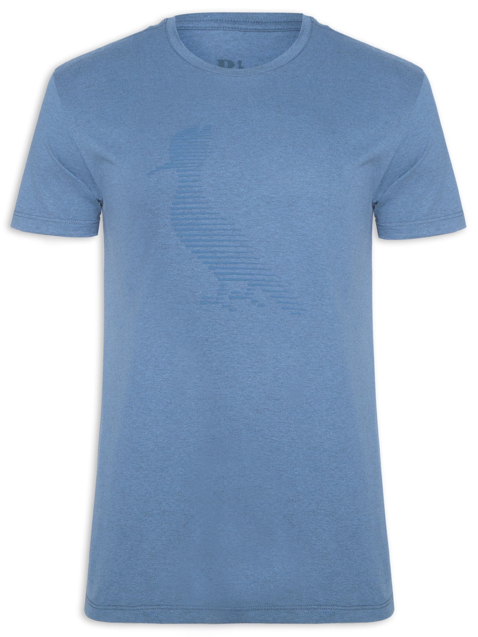 Camiseta Masculina Slim Estampada Pica Pau Run Azul Reserva