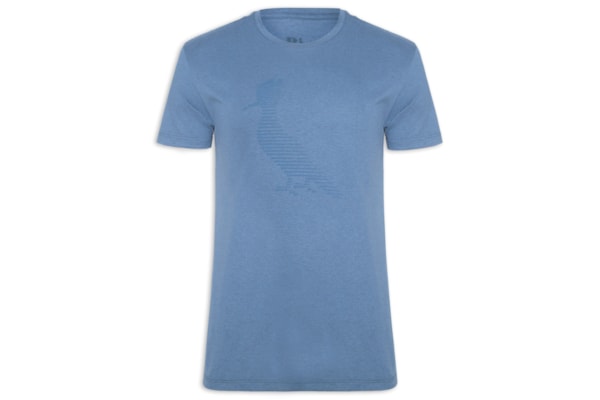 Camiseta Masculina Slim Estampada Pica Pau Run - Azul