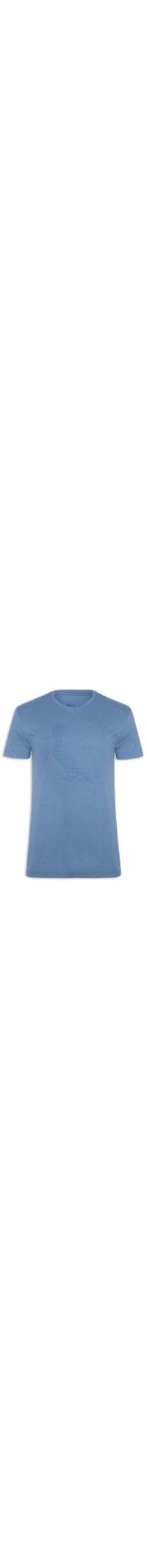 Camiseta Masculina Slim Estampada Pica Pau Run - Azul