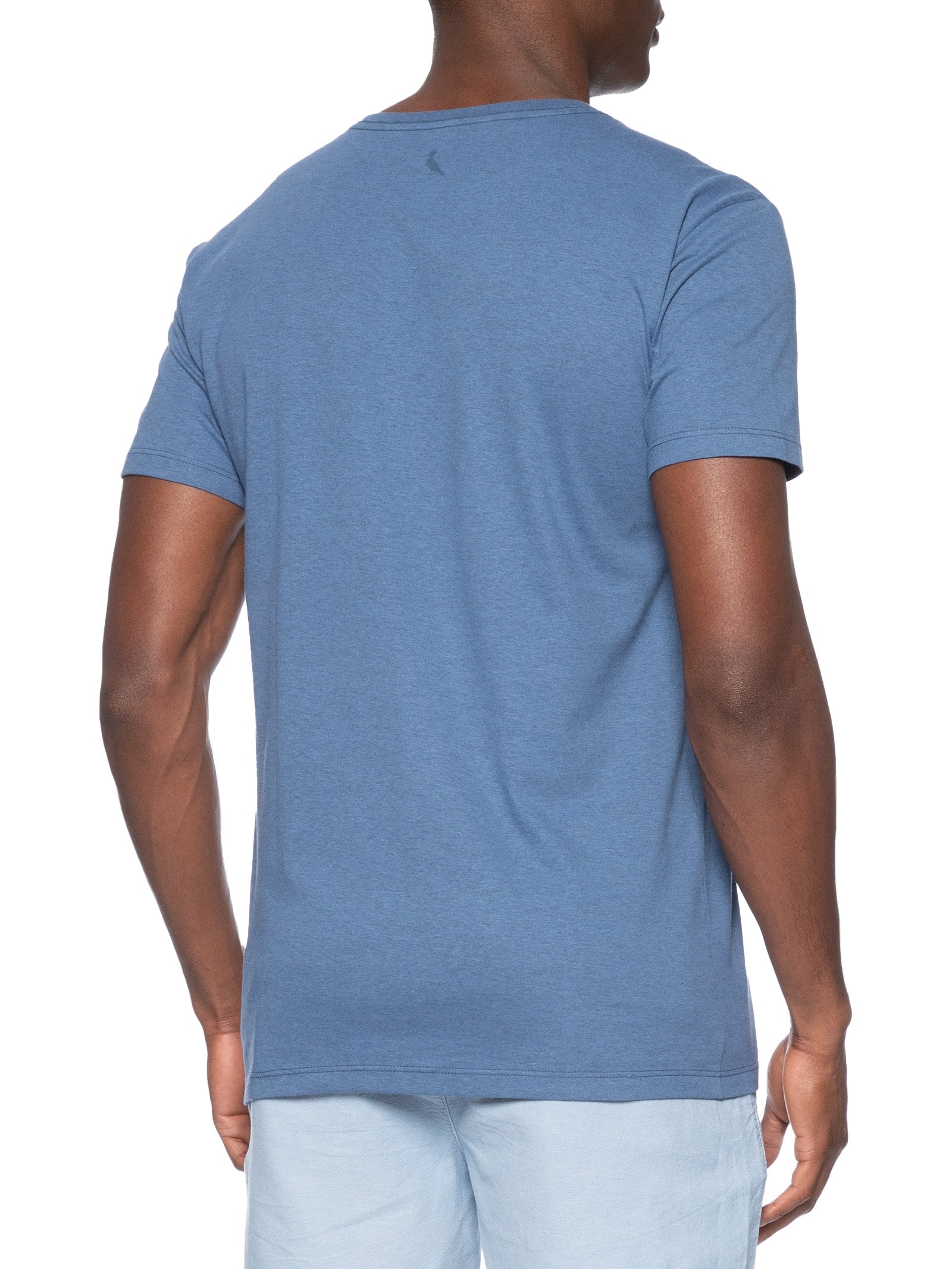 Camiseta Masculina Slim Estampada Pica Pau Run Azul Reserva