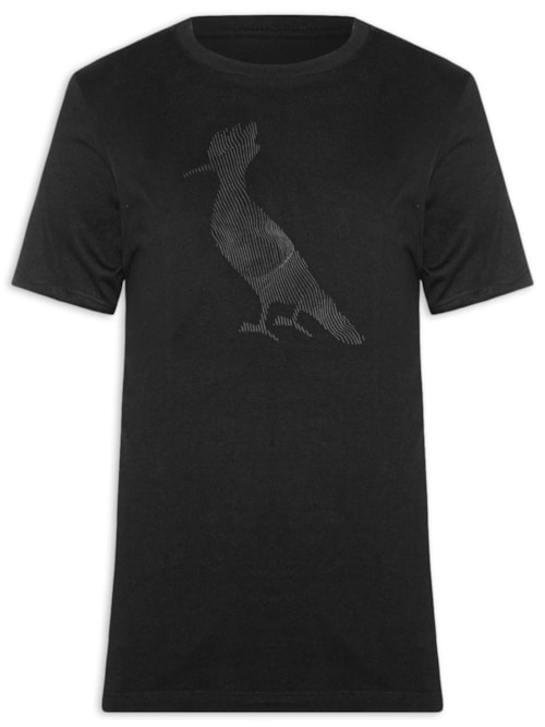 Camiseta Masculina Slim Estampada Pica Pau Waves – Preto
