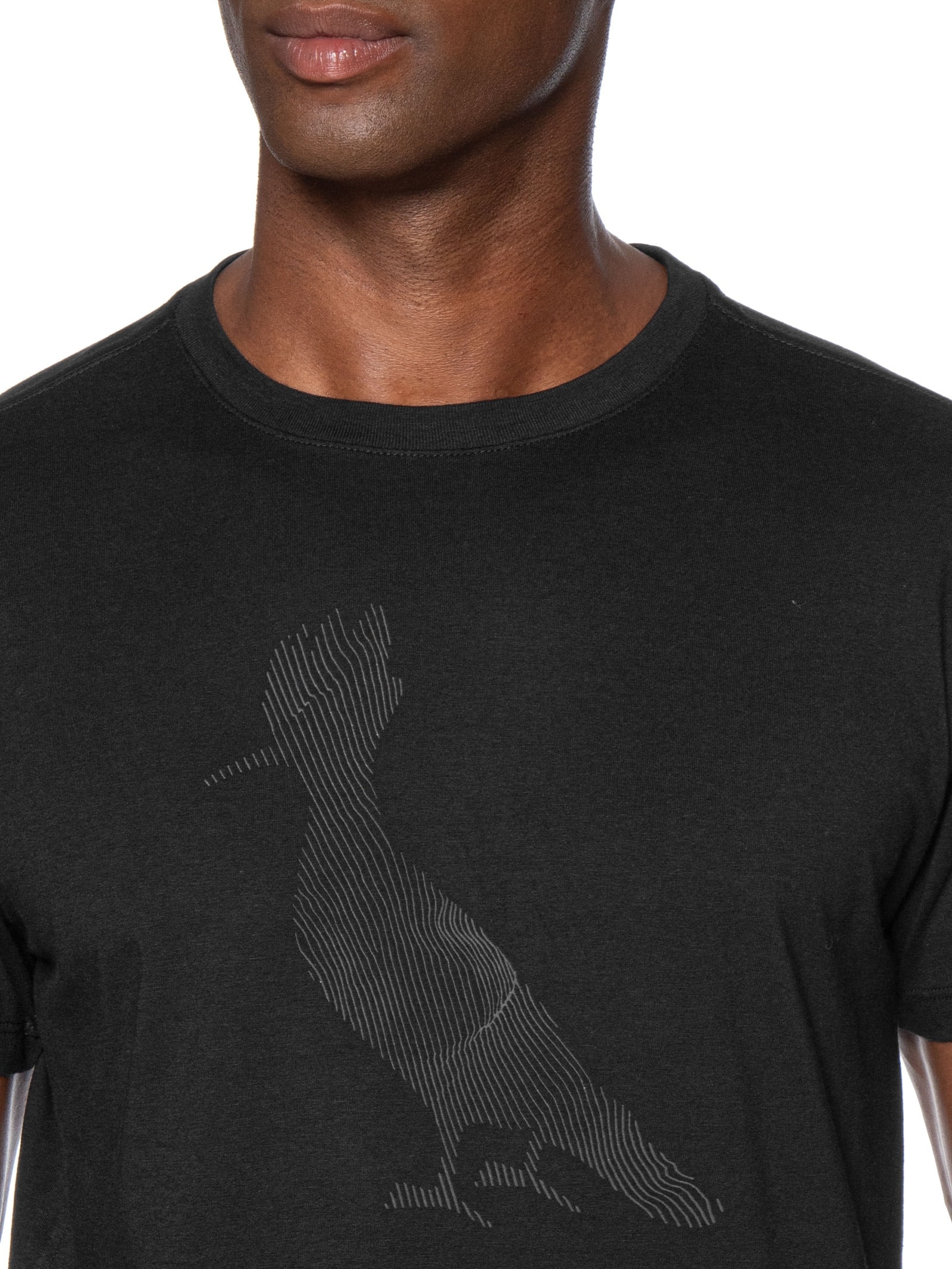 Camiseta Masculina Slim Estampada Pica Pau Waves Preto Reserva