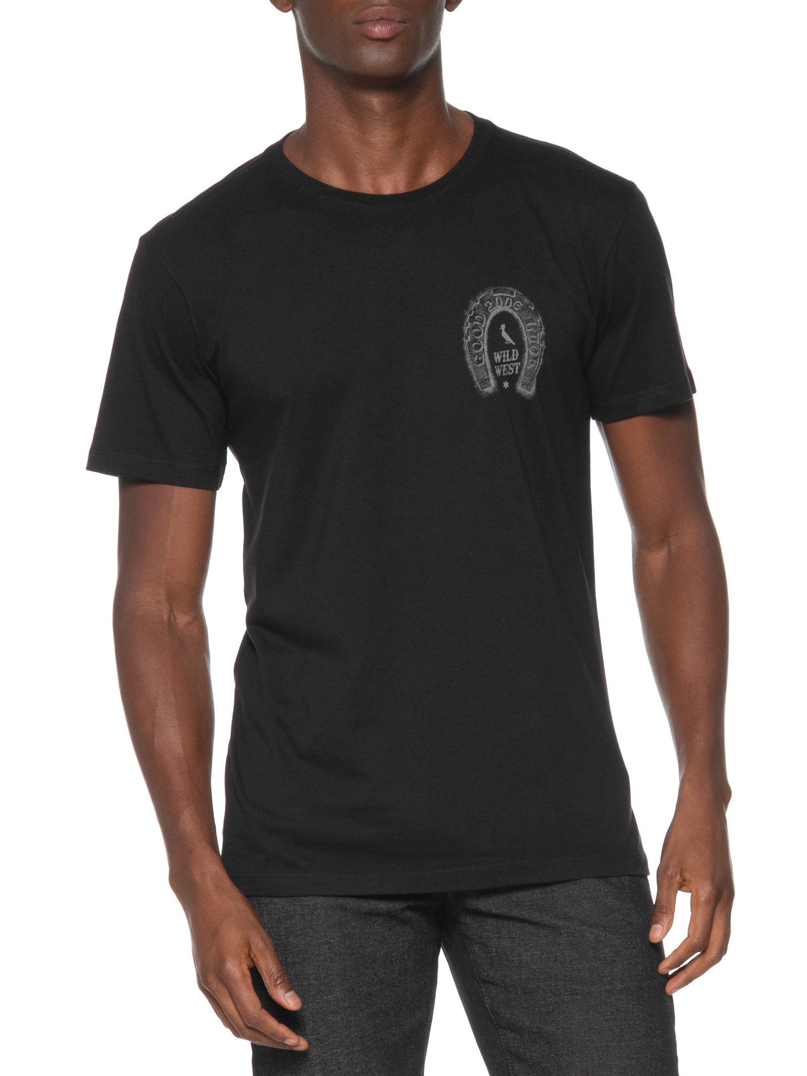Camiseta Masculina Slim Estampada Wild West Preto Reserva