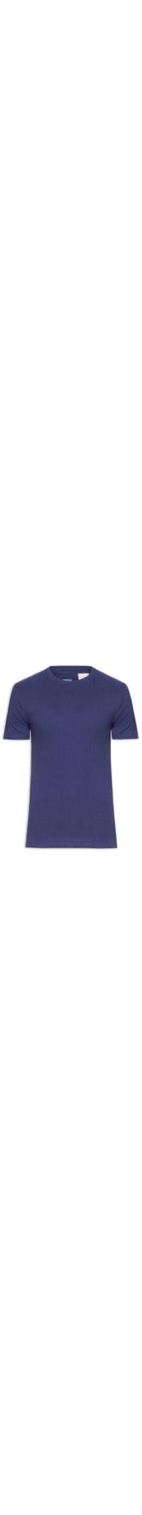 Camiseta Masculina Slim Fit Com Logo No Punho - Azul