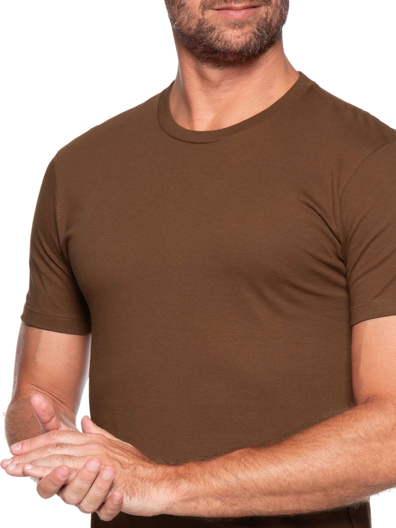 Camiseta Masculina Slim Fit com Logo no Punho Marrom Levi's