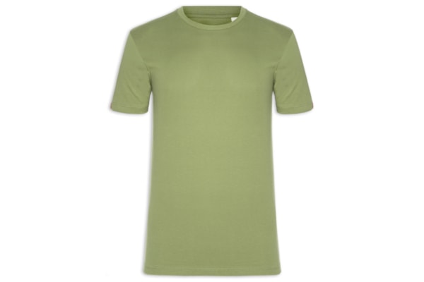 Camiseta Masculina Slim Fit com Logo no Punho - Verde