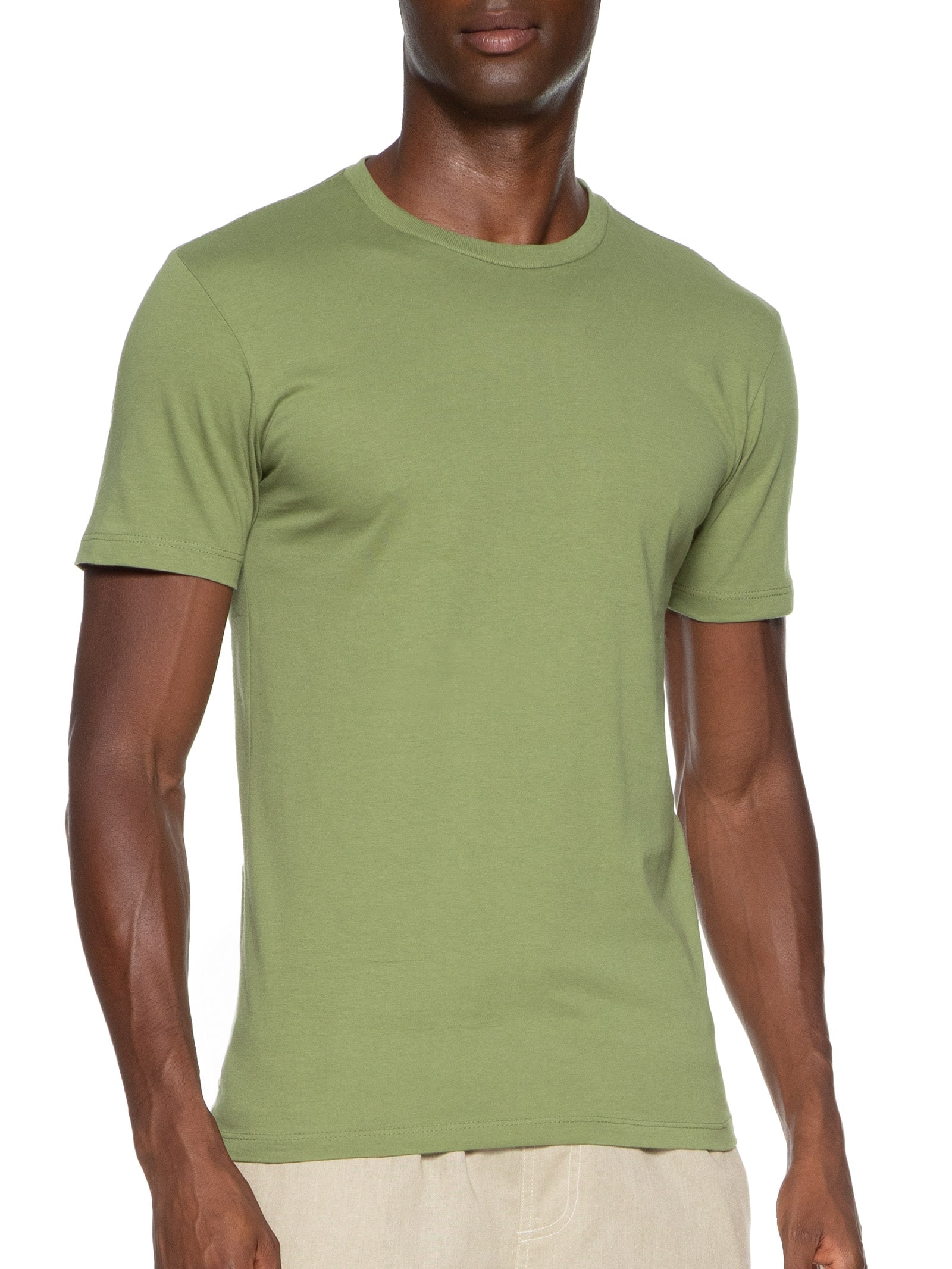 Camiseta Masculina Slim Fit com Logo no Punho Verde Levi's