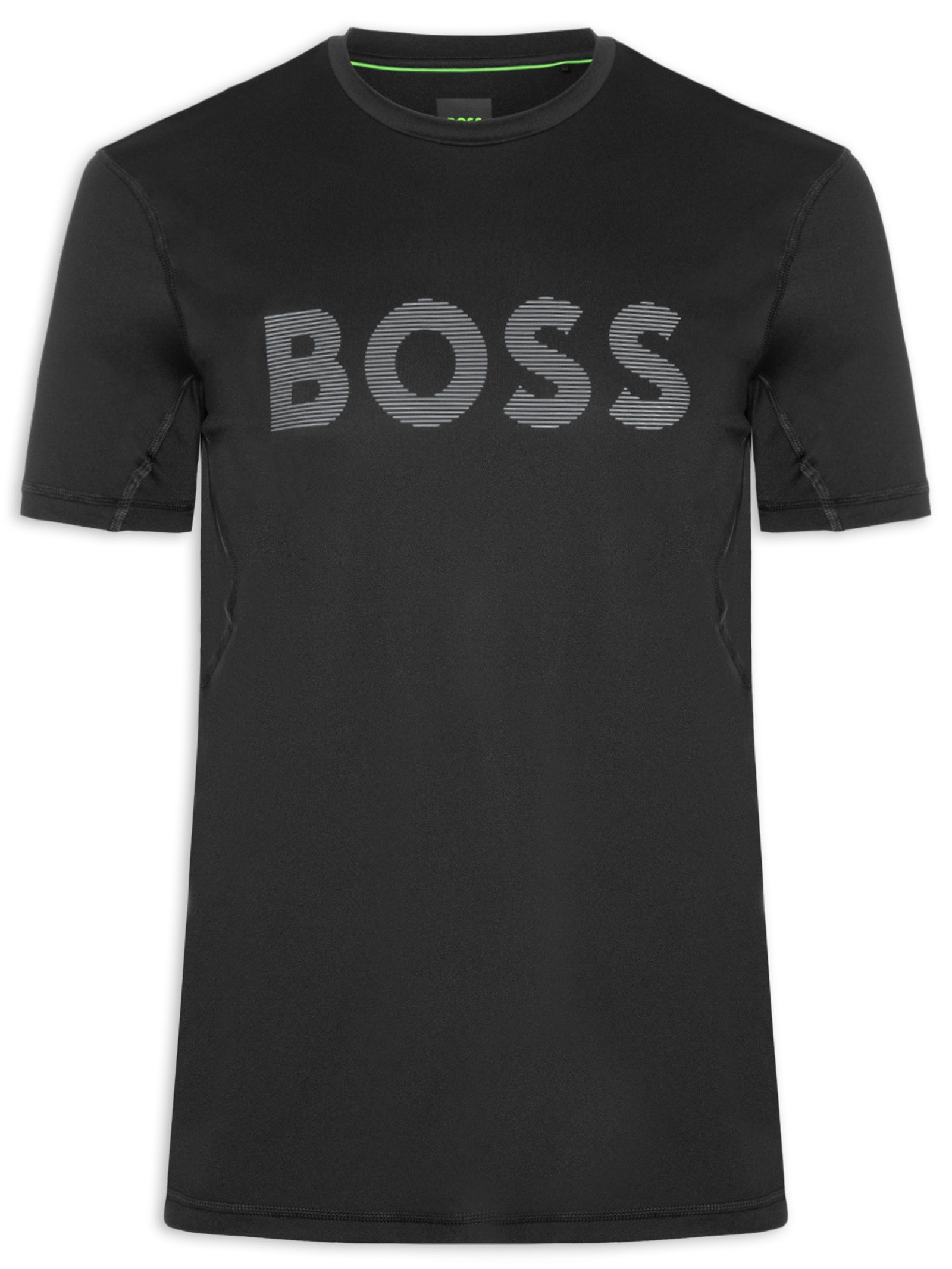 Camiseta Masculina Slim-Fit com Logo Tee Ac Preto Boss