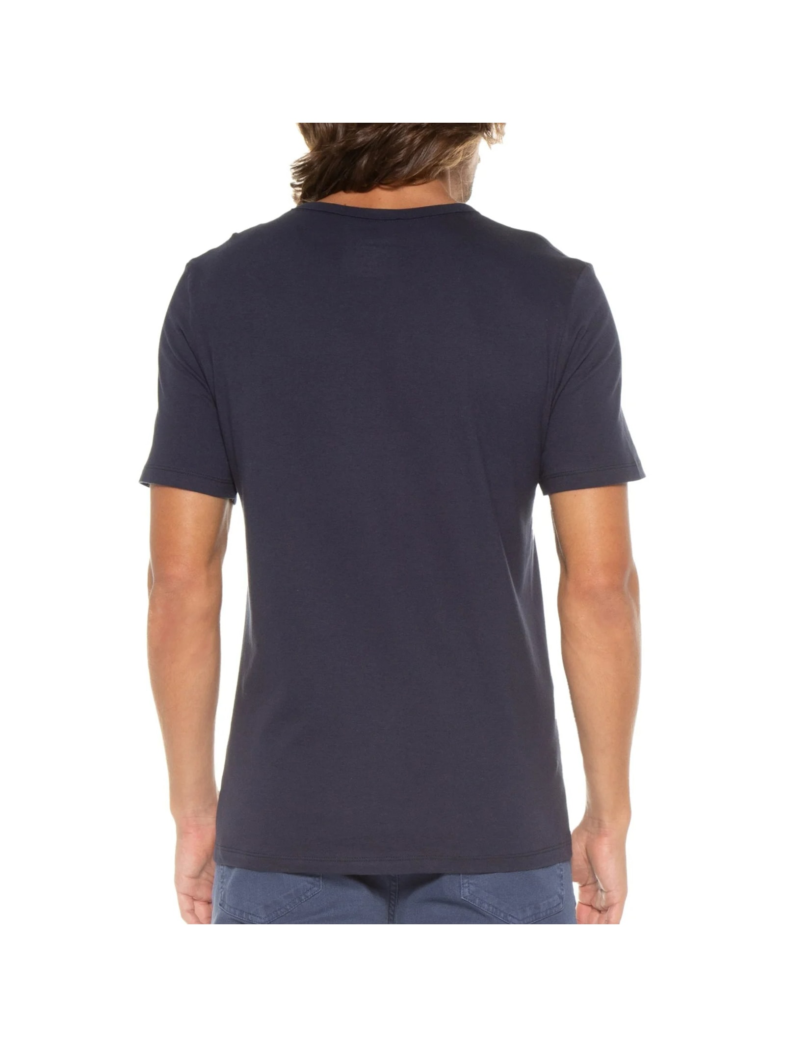 Camiseta Masculina Slim Fit Família Original Azul Hering