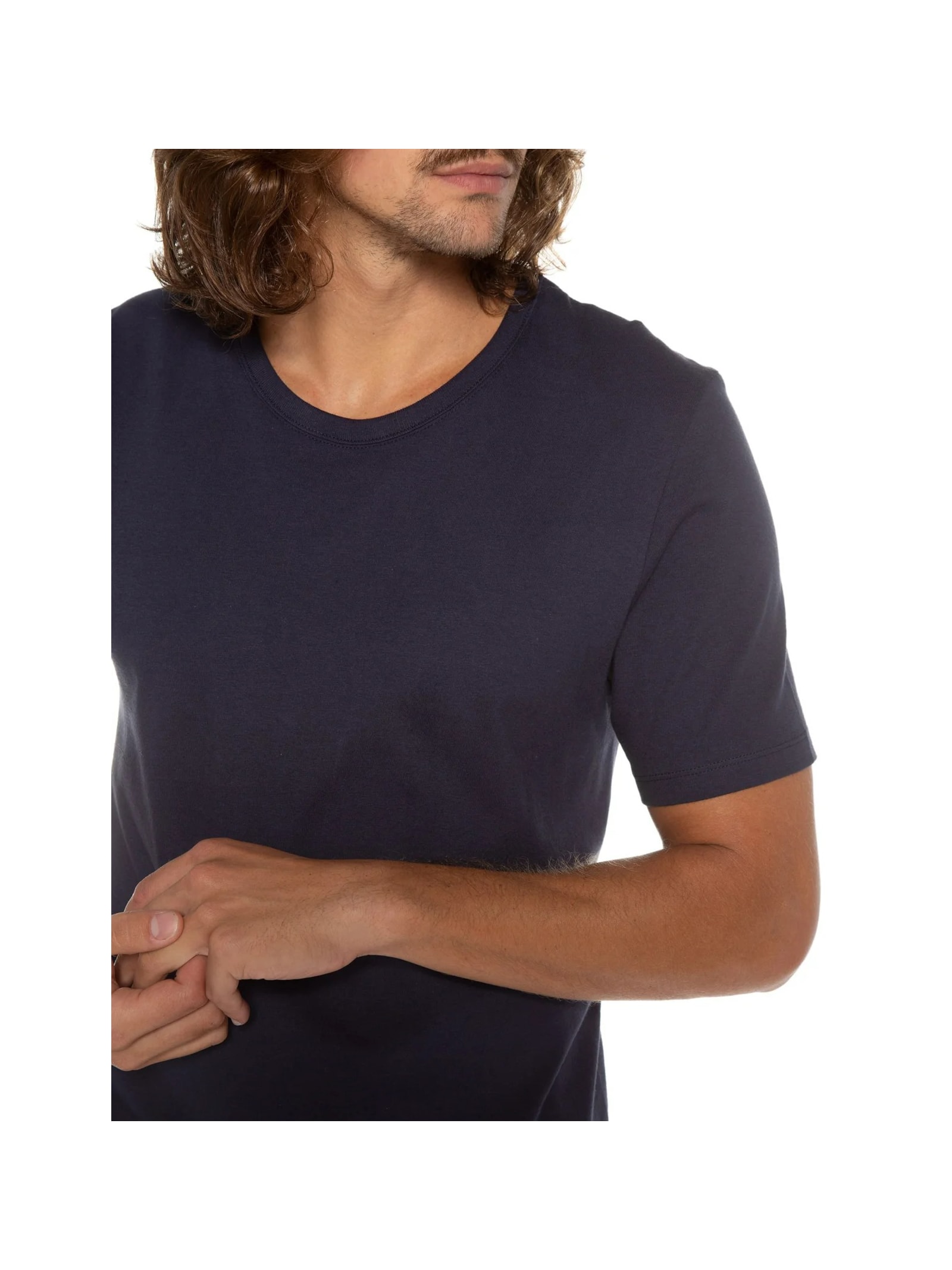 Camiseta Masculina Slim Fit Família Original Azul Hering