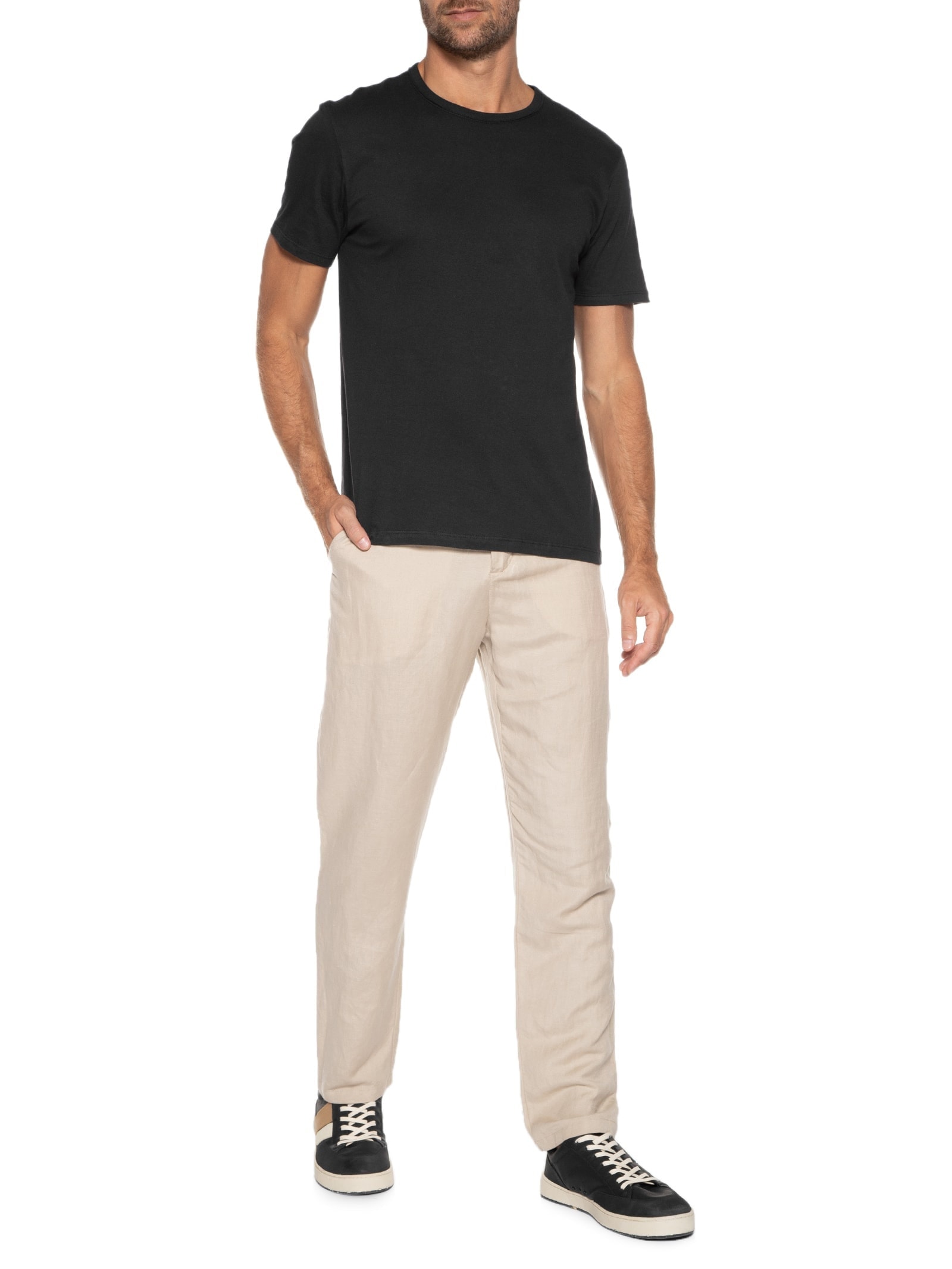 Camiseta Masculina Slim Fit Família Original Preto Hering