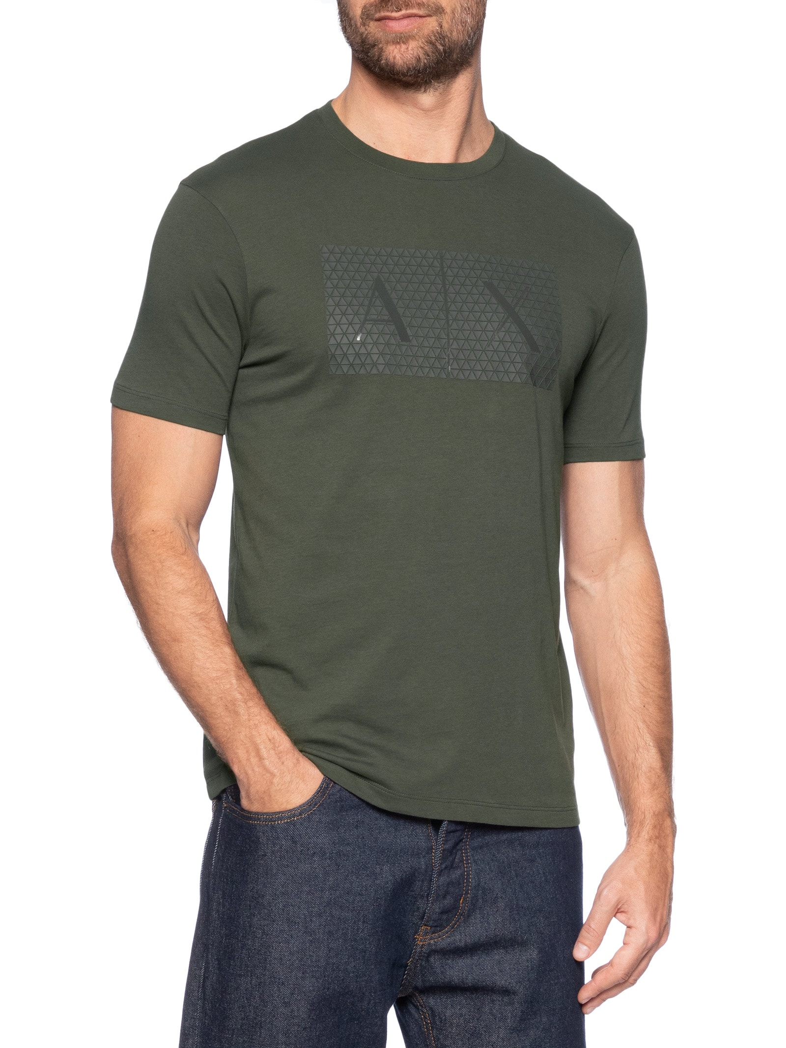 Armani Exchange - Camiseta Masculina Slim Fit Jersey Com Logo A|X