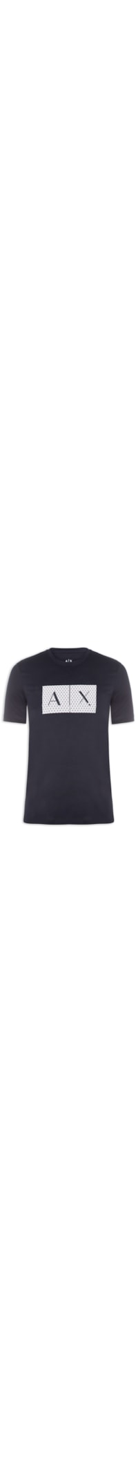 Camiseta Masculina Slim Fit Jersey Com Logo Texturizada - Azul