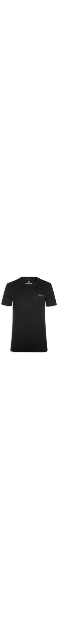Camiseta Masculina Slim Fit John New Pocket - Preto