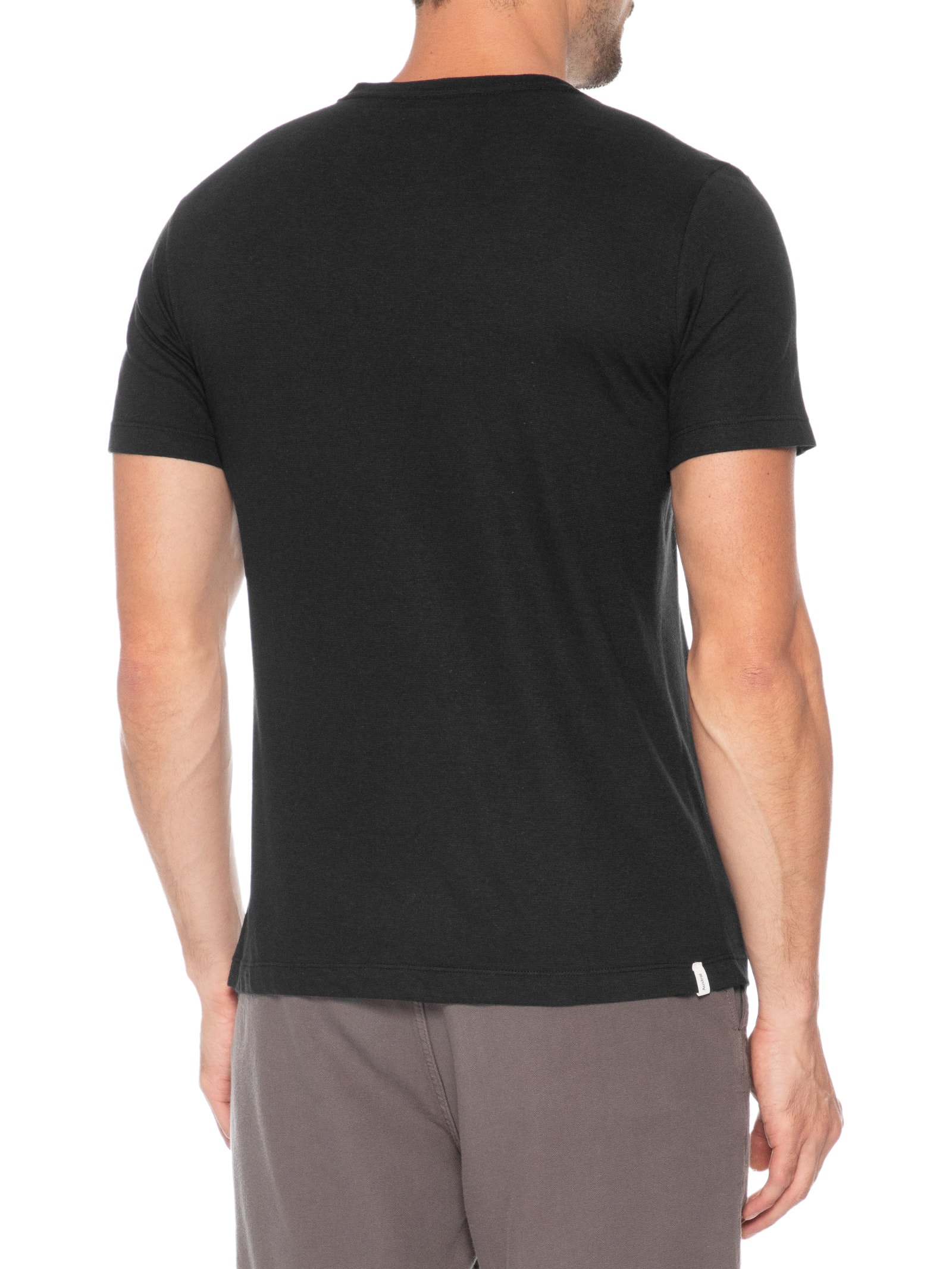 Camiseta Masculina Slim Fit Linho Bali Preto Austral