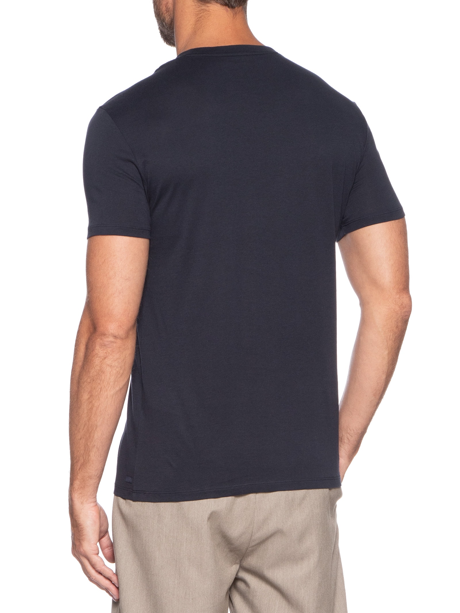 Camiseta Masculina Slim Fit Pima Azul Armani Exchange