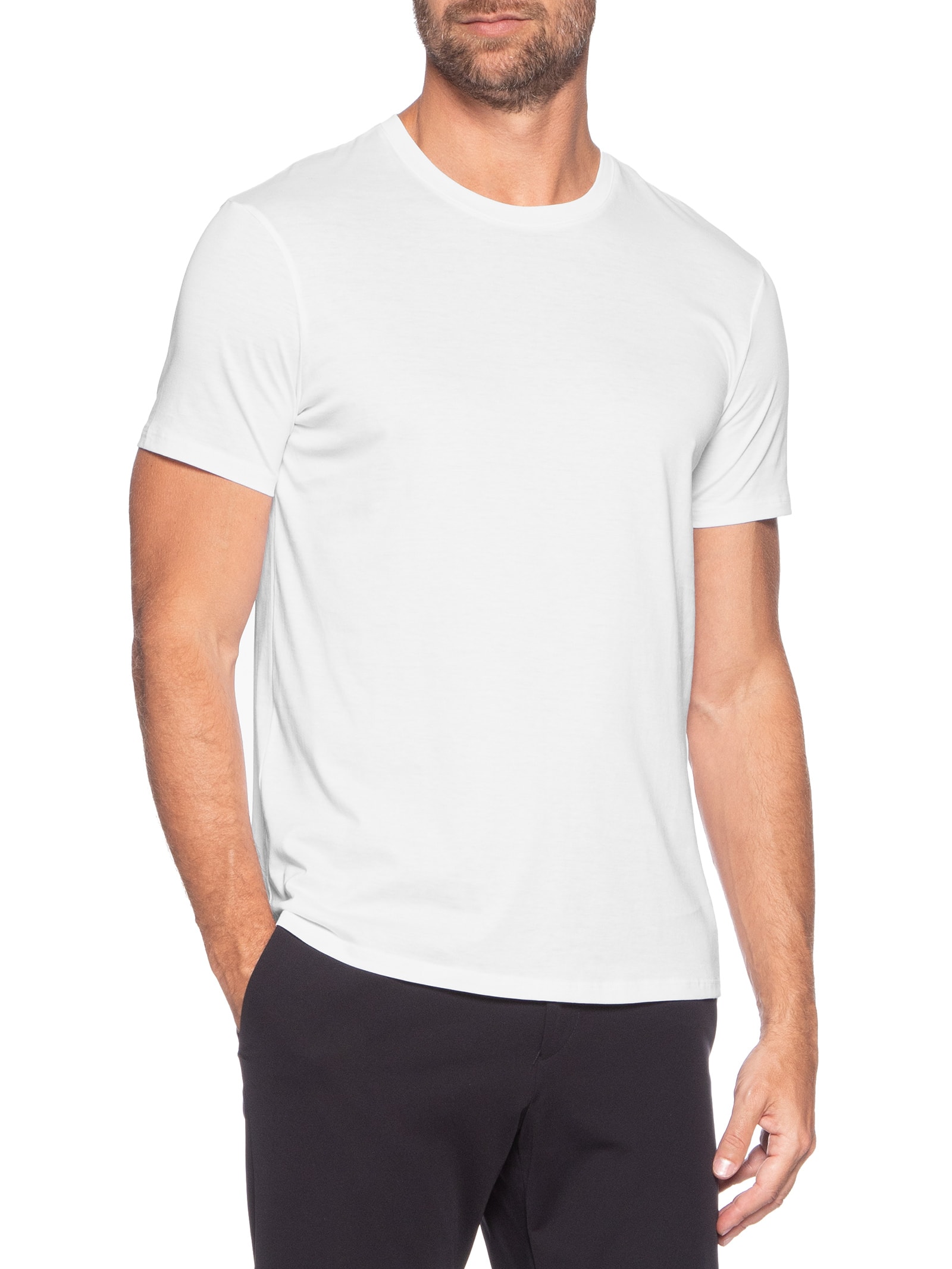 Camiseta Masculina Slim Fit Pima Branco Armani Exchange