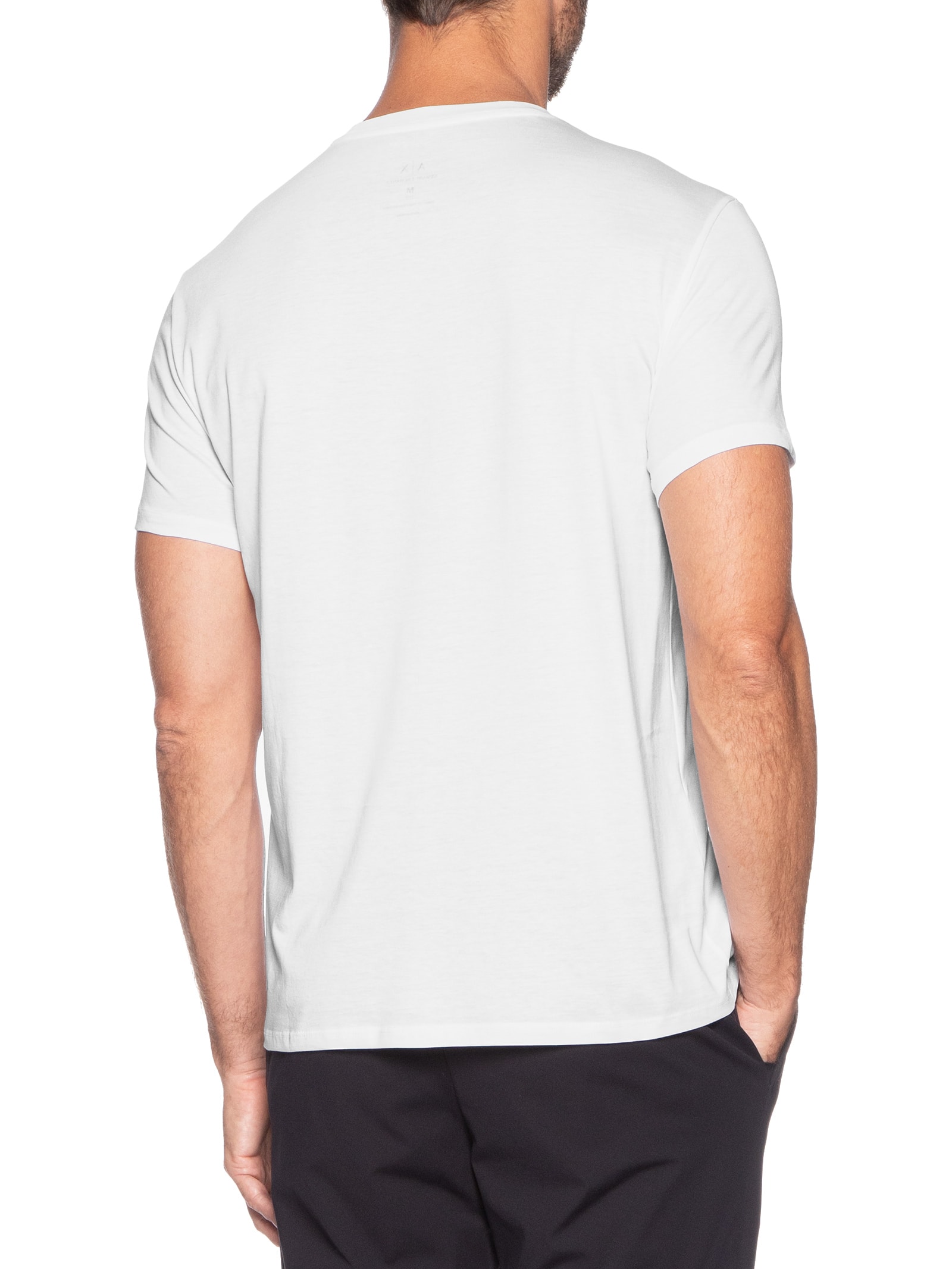 Camiseta Masculina Slim Fit Pima Branco Armani Exchange