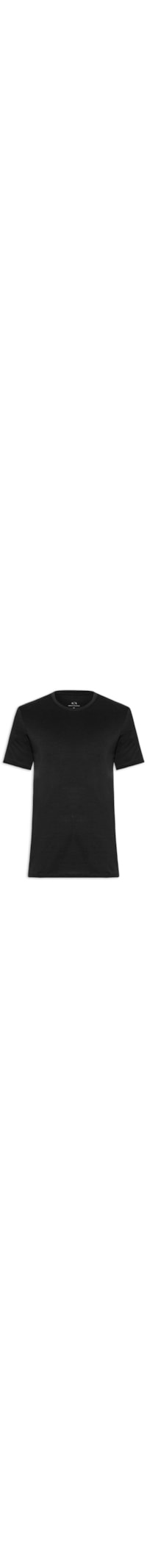 Camiseta Masculina Slim Fit Pima Gola Careca - Preto