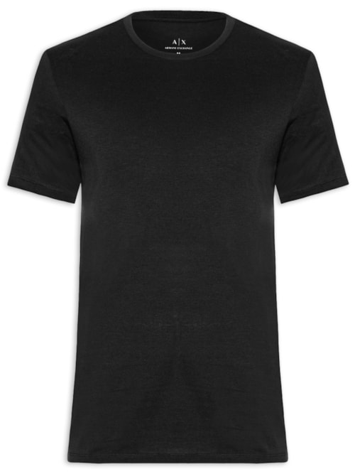 Camiseta Masculina Slim Fit Pima Gola Careca – Preto