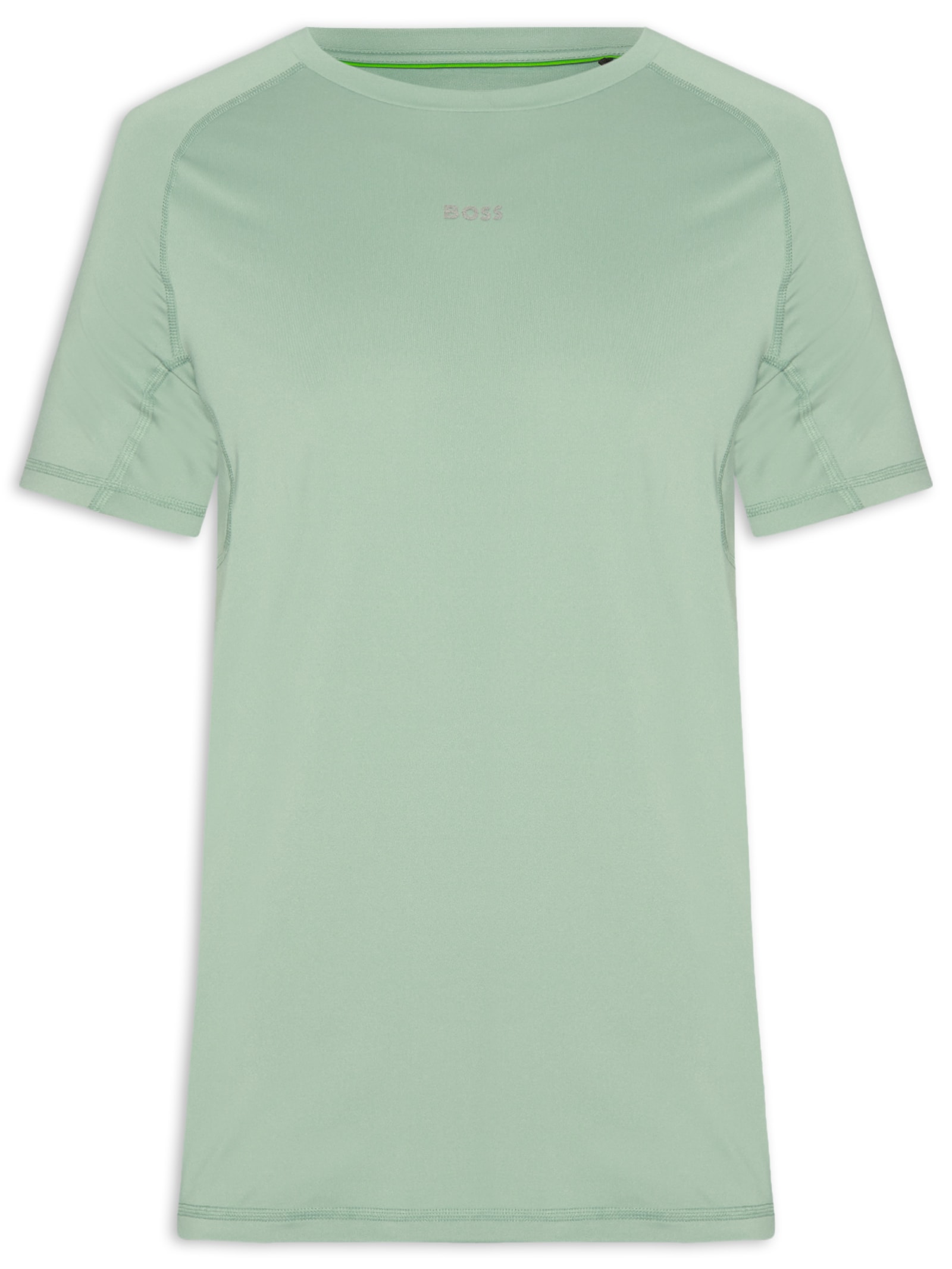 Camiseta Masculina Slim-Fit Reflect Details Tee Ac Verde Boss