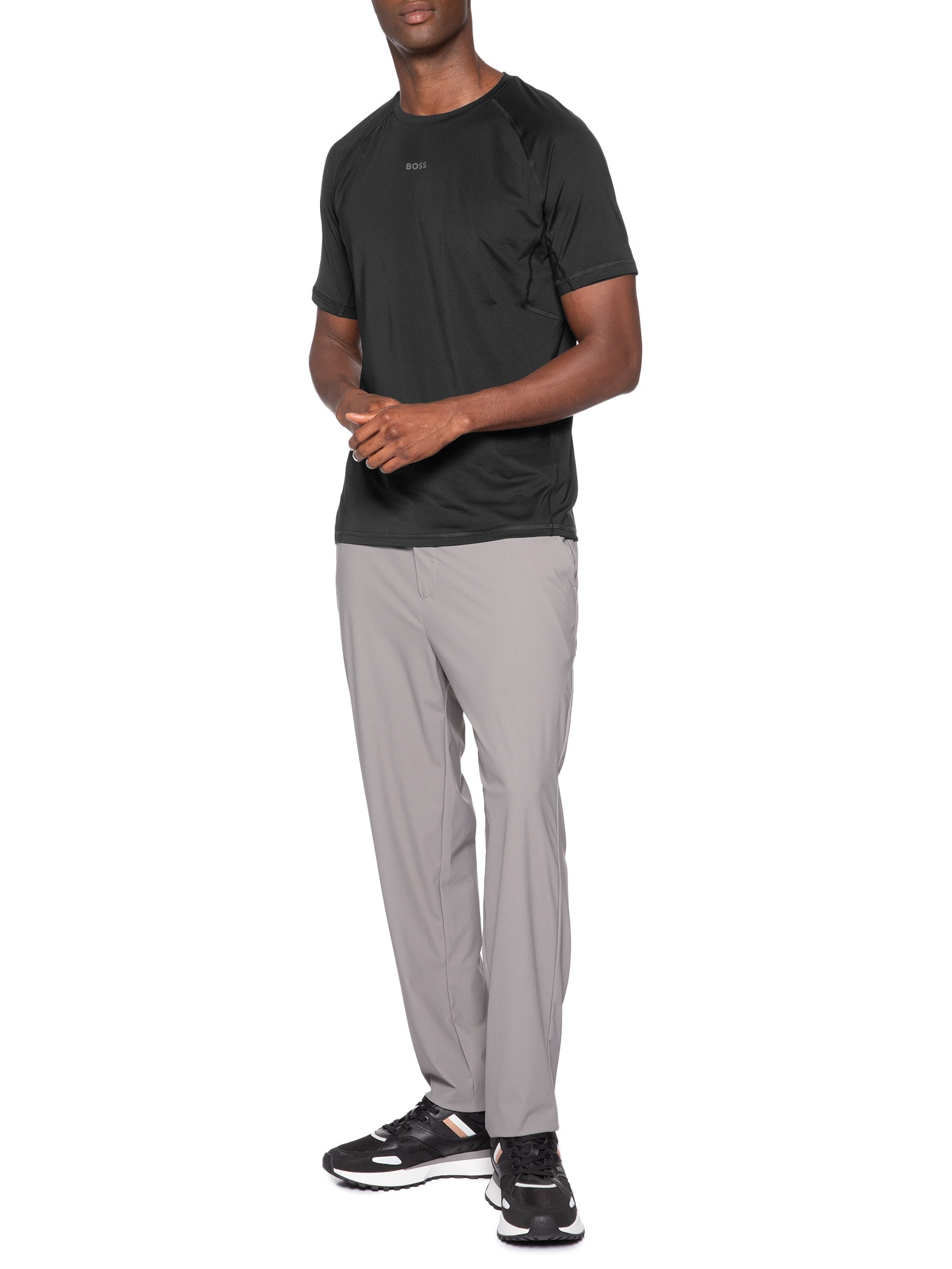 Camiseta Masculina Slim-Fit Reflect Details Tee AC – Preto Boss