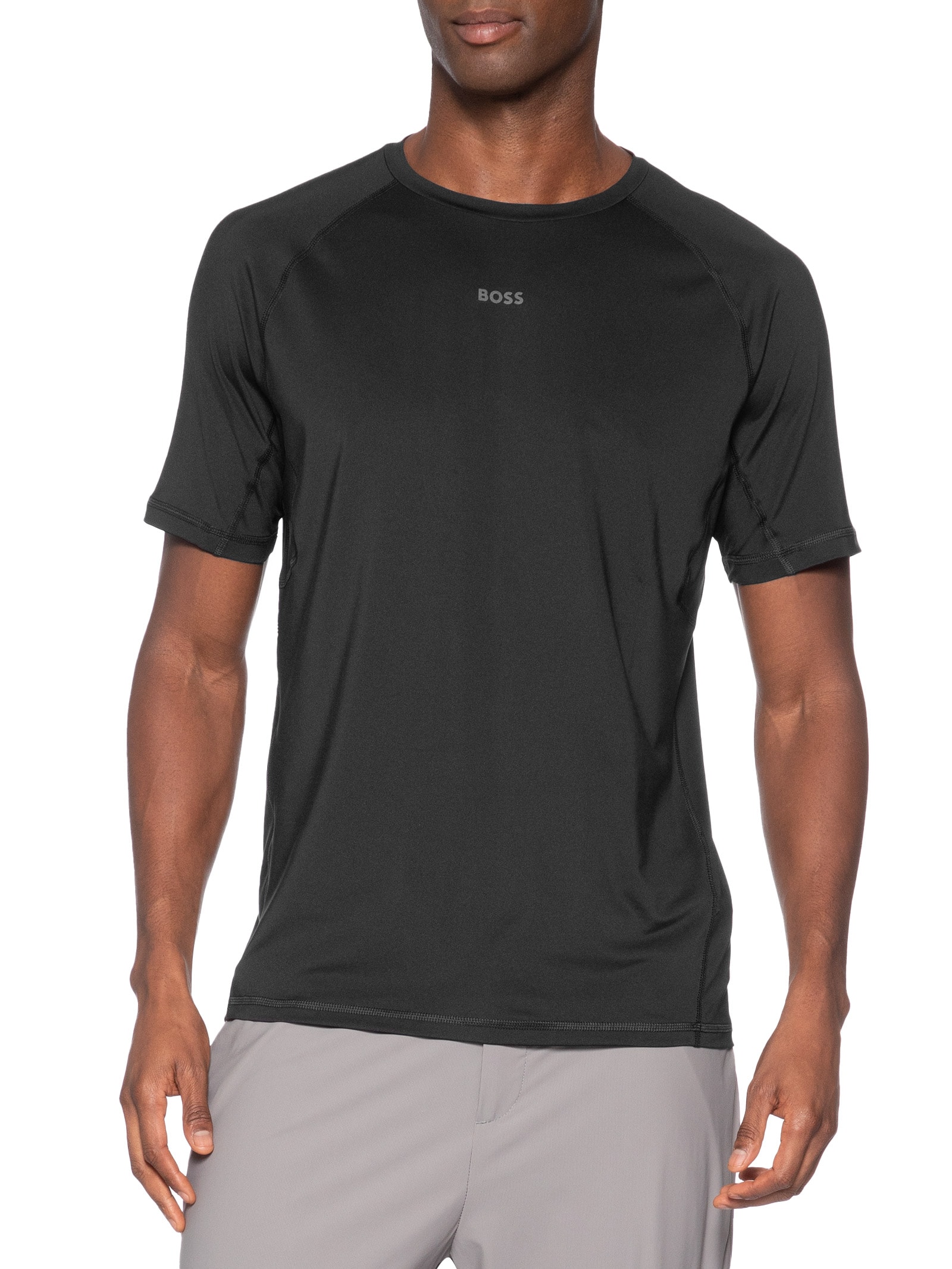 Camiseta Masculina Slim-Fit Reflect Details Tee AC – Preto Boss