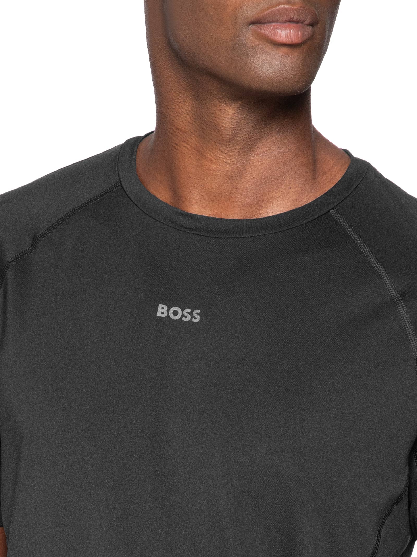 Camiseta Masculina Slim-Fit Reflect Details Tee AC – Preto Boss
