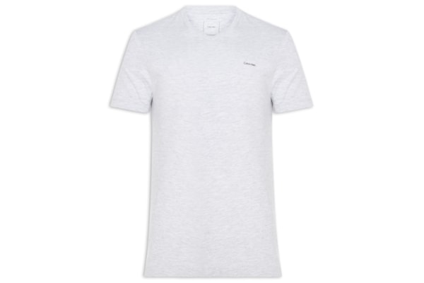 Camiseta Masculina Slim Flamê Gola V - Cinza
