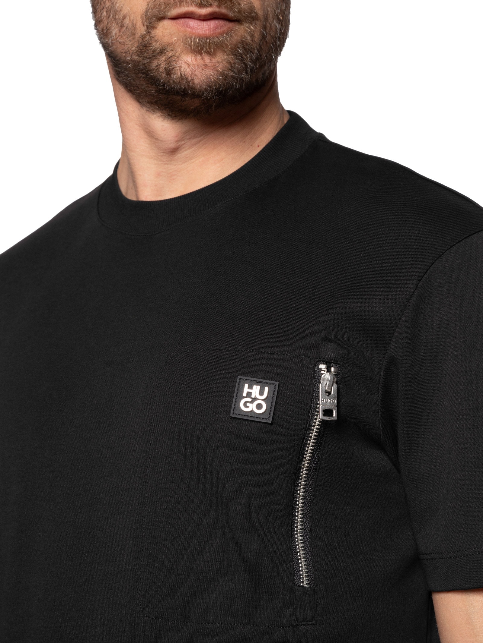 Camiseta Masculina Slim Jeans Dargentee Preto Hugo