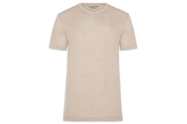 Camiseta Masculina Slim Malha - Bege