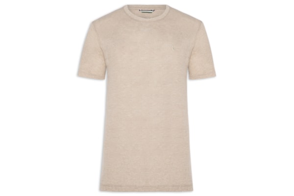 Camiseta Masculina Slim Malha - Bege