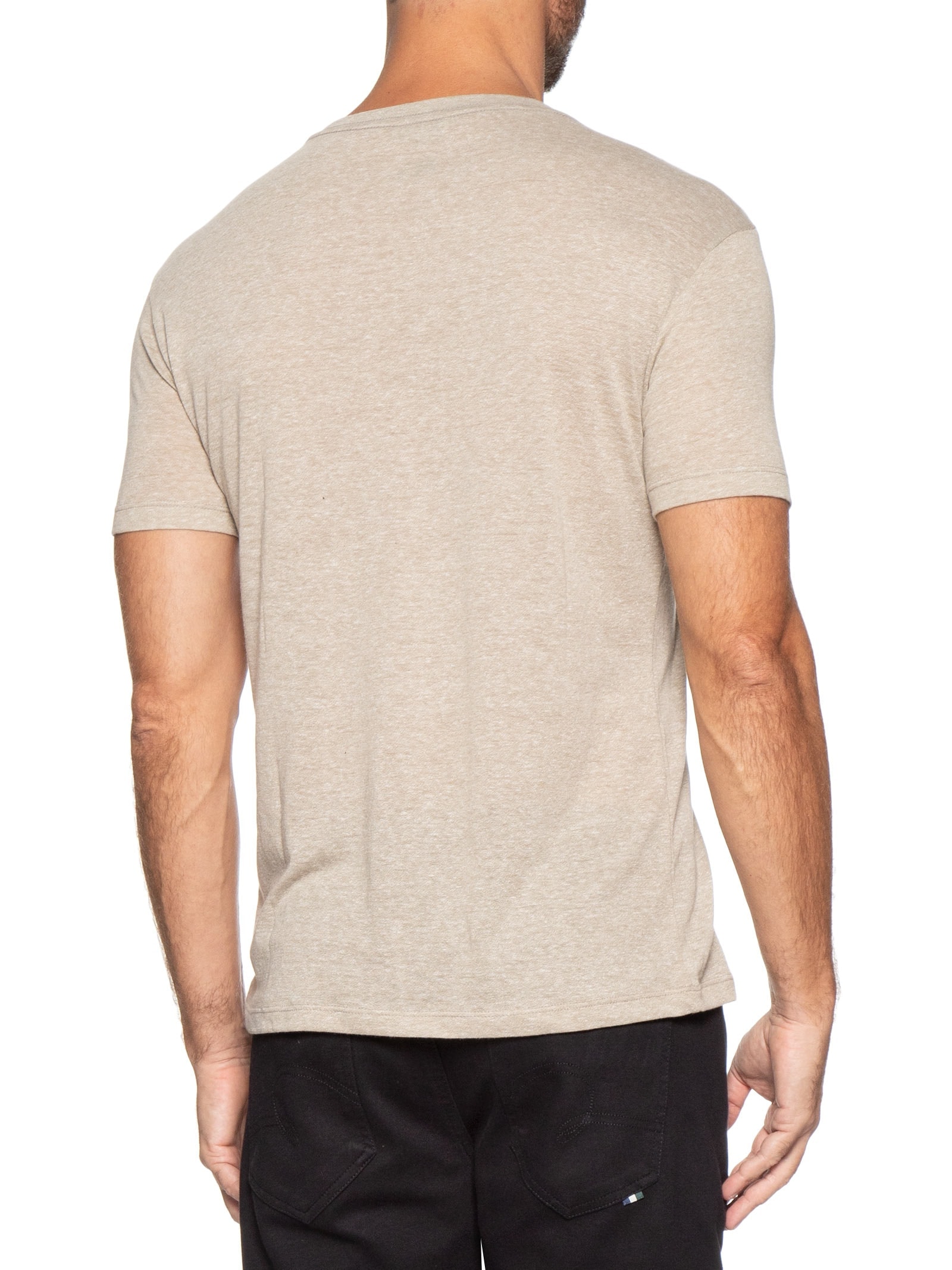Camiseta Masculina Slim Malha Bege Reserva