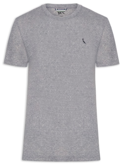 Camiseta Masculina Slim Malha - Cinza