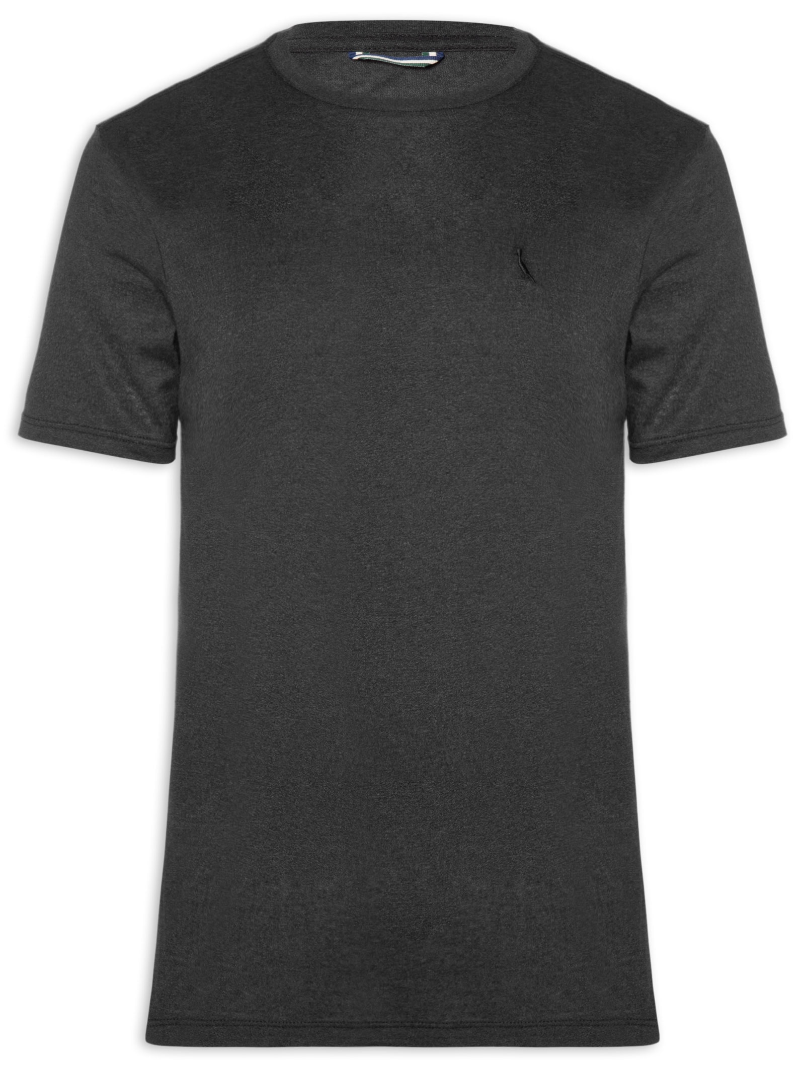 Camiseta Masculina Slim Malha Pêssego Preto Reserva