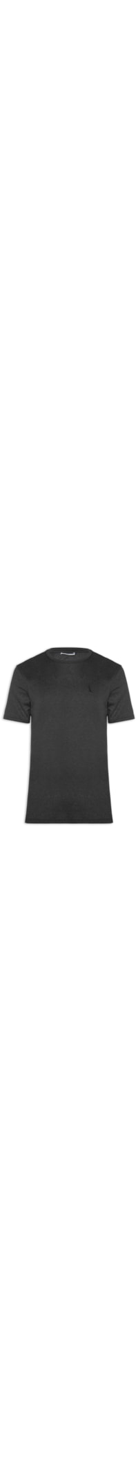 Camiseta Masculina Slim Malha Pêssego - Preto
