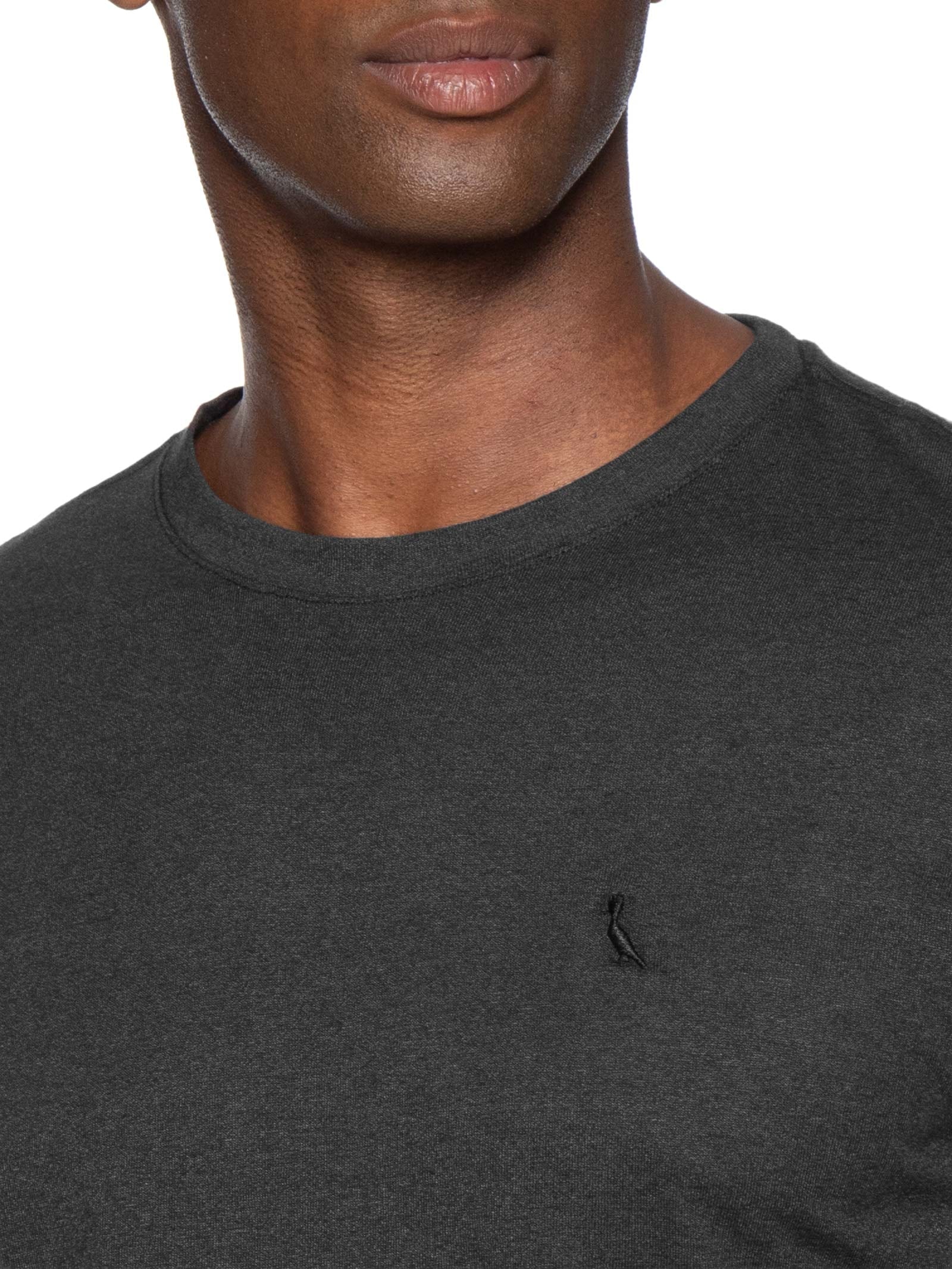 Camiseta Masculina Slim Malha Pêssego Preto Reserva